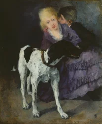 Coppia innamorata con cane