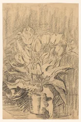 Vaso con tulipani