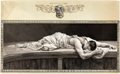 E nel suo abito nuziale il corpo pesante avvolto