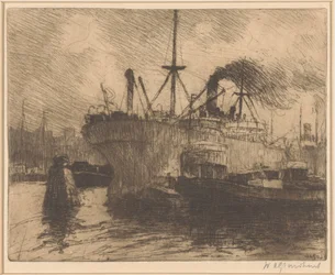 Navi ormeggiate nel porto di Rotterdam