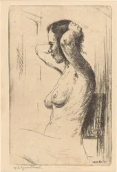 Donna nuda seduta