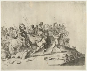 Combattimento tra cavalieri e fanteria