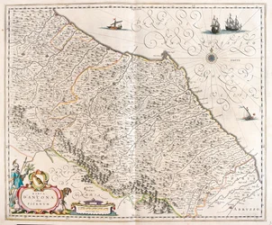 Ancona, Marche, Italia, in "Theatrum Orbis Terrarum, sive Atlas Novus" di Willem Blaeu, Amsterdam