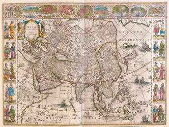 Asia, in "Theatrum Orbis Terrarum, sive Atlas Novus" di Willem Blaeu, Amsterdam