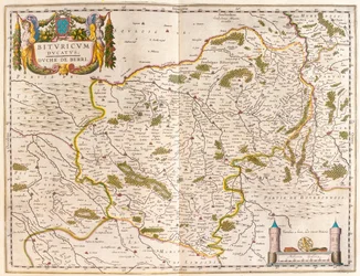 Beauvais, bergues, in "Theatrum Orbis Terrarum, sive Atlas Novus" di Willem Blaeu, Amsterdam