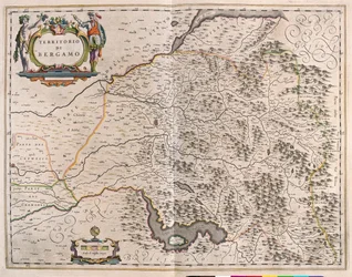 Bergamo, Italt, in "Theatrum Orbis Terrarum, sive Atlas Novus" di Willem Blaeu, Amsterdam