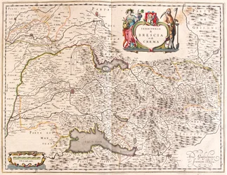 Brescia, Crema, Italia, in "Theatrum Orbis Terrarum, sive Atlas Novus" di Willem Blaeu, Amsterdam