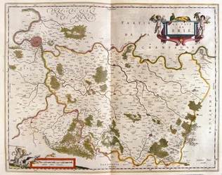Canton de Brie, in "Theatrum Orbis Terrarum, sive Atlas Novus" di Willem Blaeu, Amsterdam