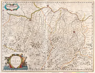 Le città di Parma e Piacenza, Italia, in "Theatrum Orbis Terrarum, sive Atlas Novus" di Willem Blaeu, Amsterdam