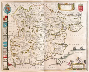 Essex, in "Theatrum Orbis Terrarum, sive Atlas Novus" di Willem Blaeu, Amsterdam