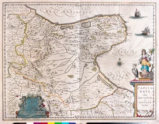 Foggia, Italia, in "Theatrum Orbis Terrarum, sive Atlas Novus" di Willem Blaeu, Amsterdam