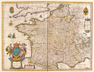 Francia, in "Theatrum Orbis Terrarum, sive Atlas Novus" di Willem Blaeu, Amsterdam