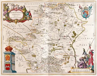 Hertford shire, in "Theatrum Orbis Terrarum, sive Atlas Novus" di Willem Blaeu, Amsterdam