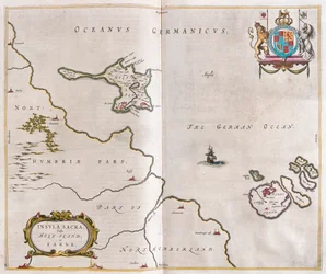 Isola Santa e Lindisfarne, in "Theatrum Orbis Terrarum, sive Atlas Novus" di Willem Blaeu, Amsterdam