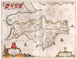 Isola di Wight, in "Theatrum Orbis Terrarum, sive Atlas Novus" di Willem Blaeu, Amsterdam