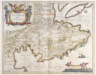 Istria, in "Theatrum Orbis Terrarum, sive Atlas Novus" di Willem Blaeu, Amsterdam