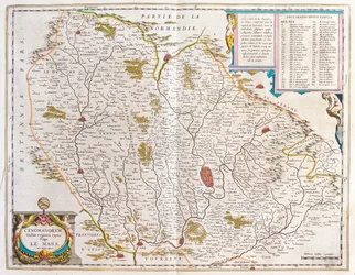 Maine, in "Theatrum Orbis Terrarum, sive Atlas Novus" di Willem Blaeu, Amsterdam