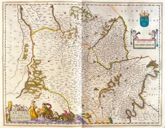 Francia settentrionale, beausset, in "Theatrum Orbis Terrarum, sive Atlas Novus" di Willem Blaeu, Amsterdam