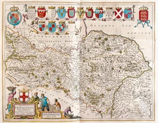Parte nord dello Yorkshire, in "Theatrum Orbis Terrarum, sive Atlas Novus" di Willem Blaeu, Amsterdam