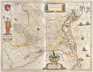 Padova, Italia, in "Theatrum Orbis Terrarum, sive Atlas Novus" di Willem Blaeu, Amsterdam