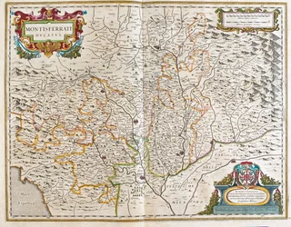 Piemont, Italia, in "Theatrum Orbis Terrarum, sive Atlas Novus" di Willem Blaeu, Amsterdam