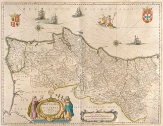 Portogallo e Algarve, in "Theatrum Orbis Terrarum, sive Atlas Novus" di Willem Blaeu, Amsterdam