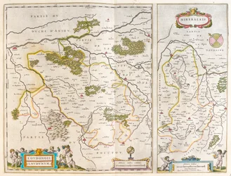 Quercy e Pirenei - Mirebeaux, in "Theatrum Orbis Terrarum, sive Atlas Novus" di Willem Blaeu, Amsterdam