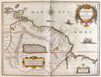 Fiume Orinoco, Rio Amazzonas, Venezuela, Brasile nord-orientale, in 