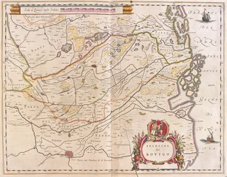 Rovigo, Italia, in "Theatrum Orbis Terrarum, sive Atlas Novus" di Willem Blaeu, Amsterdam