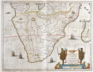 Sudafrica, in "Theatrum Orbis Terrarum, sive Atlas Novus" di Willem Blaeu, Amsterdam