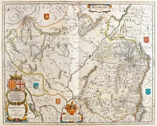 Provincia spagnola di Arragona, in "Theatrum Orbis Terrarum, sive Atlas Novus" di Willem Blaeu, Amsterdam