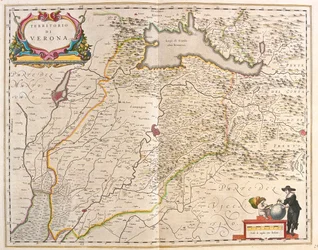 Verona, Italia, in "Theatrum Orbis Terrarum, sive Atlas Novus" di Willem Blaeu, Amsterdam
