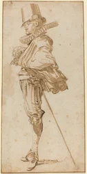 Cavaliere in piedi con spada