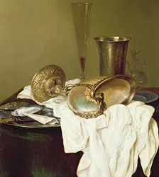 Natura morta con una coppa di nautilo