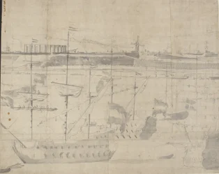 La flotta olandese alla rada di Copenaghen 1658