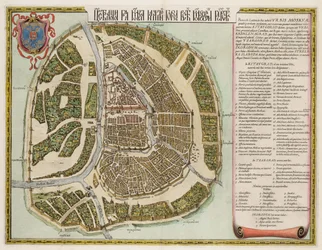 La mappa del Cremlino di Mosca del XVI secolo Castellum Urbis Moskvae, 1662