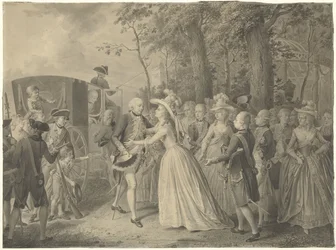 Incontro della principessa Guglielmina con suo fratello re Federico III di Prussia a Kleve, 1788
