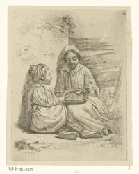 Ragazza e ragazzo che mangiano da un piatto