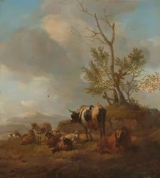 Paesaggio con animali