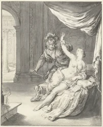 Tarquinius minaccia Lucrezia
