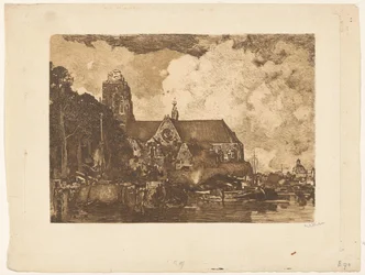Vista della Grote Kerk a Dordrecht