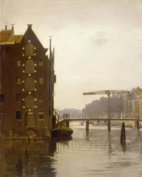 Magazzino in un canale di Amsterdam (Pakhuizen aan een Amsterdamse gracht op Uilenburg)