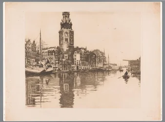 Vista sulla Montelbaanstoren ad Amsterdam