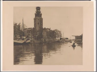 Veduta della Montelbaanstoren ad Amsterdam