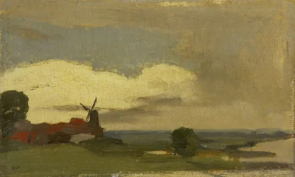 Paesaggio con il mulino di Wijk bij Duurstede