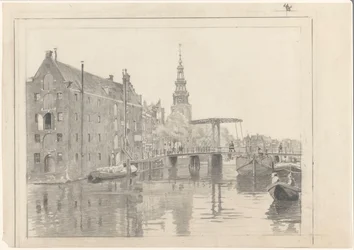 Veduta della città con la Montelbaanstoren