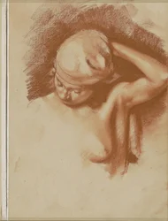 Nudo femminile con braccio sinistro alzato