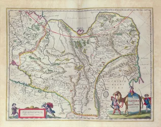 Mappa della Siberia e della Cina da Le Theatre du Monde o Nouvel Atlas, 1645