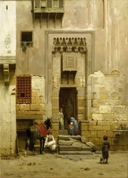 Il cortile di una casa al Cairo
