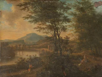 Paesaggio italiano al tramonto